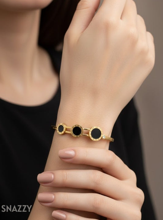Snazzy Triple Noir Bangle BG2
