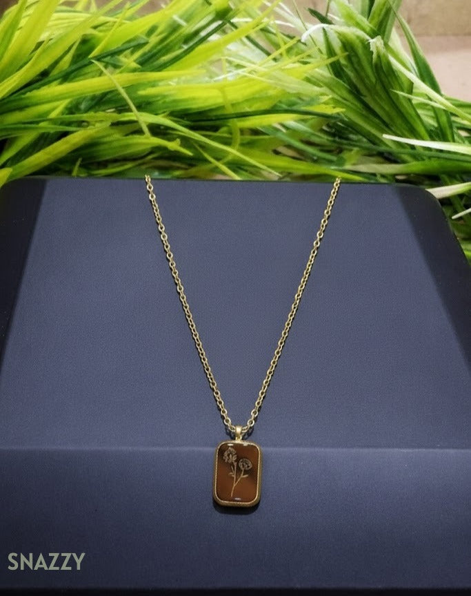 Snazzy Antique Amber Charm Necklace/Chain N2