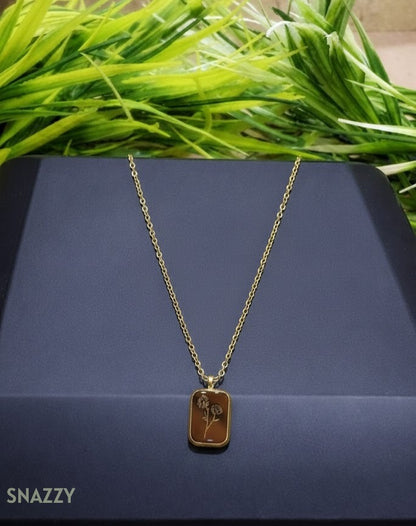 Snazzy Antique Amber Charm Necklace/Chain N2