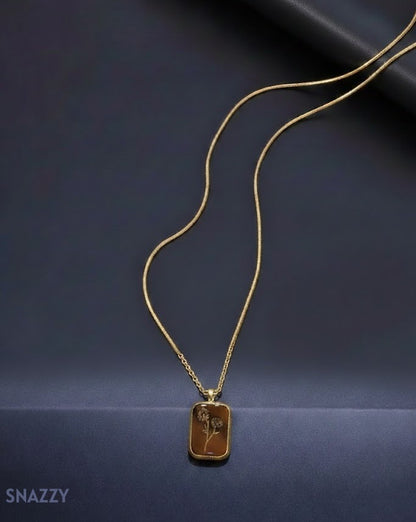 Snazzy Antique Amber Charm Necklace/Chain N2