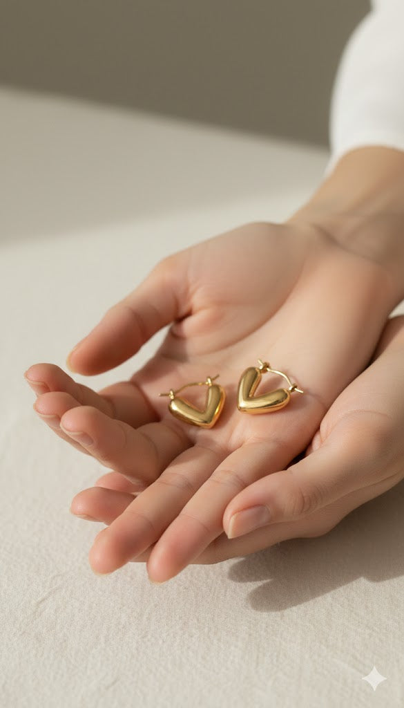 Snazzy Chunky V-Drop Earrings E1