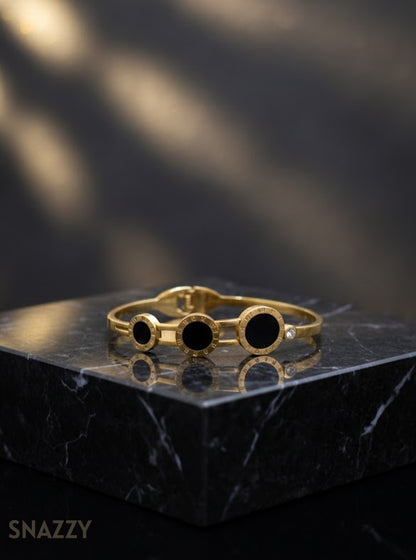 Snazzy Triple Noir Bangle BG2