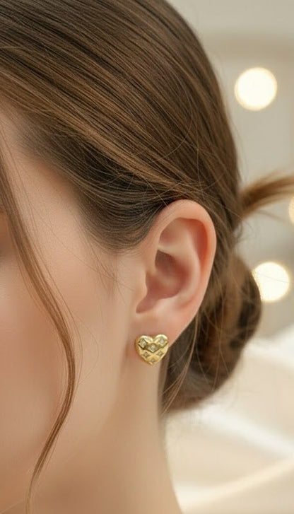 Snazzy Essential Gold Heart Earrings E4